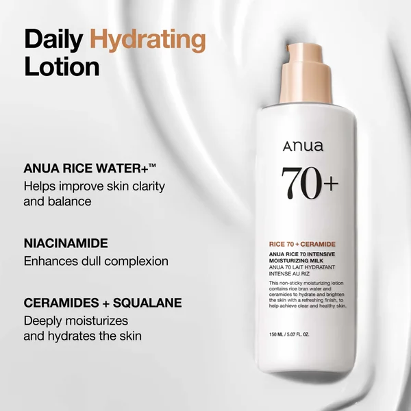 Anua Rice 70 Intensive Moisturising Milk 150ml