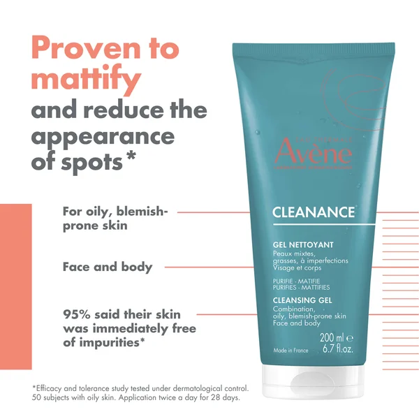Avène Cleanance Cleansing Gel For Oily Blemish-Prone Skin 200ml