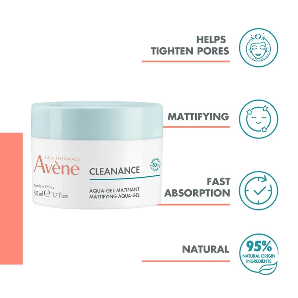 Avène Cleanance Mattifying Aqua-Gel For Oily Skin 50ml