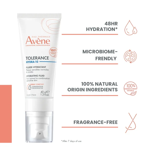 Avène Tolerance Hydra-10 Moisturising Fluid For Sensitive Skin 40ml