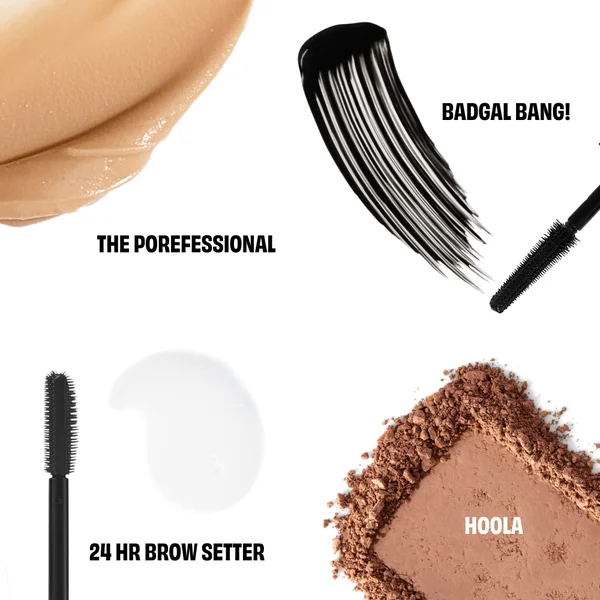 Benefit A-List Full Glam Kit: Badgal Bang Mascara Hoola Bronzer Porefessional Primer And 24hr Brow Setter Gift Set