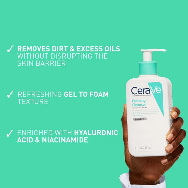 CeraVe Foaming Cleanser With Niacinamide For Normal To Oily Skin 236ml