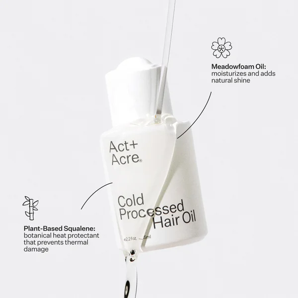 Act+Acre Cold Processed Hair Oil 2.2 Fl Oz