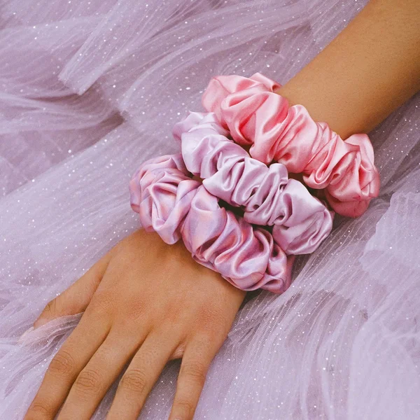 Slip Pure Silk Large Scrunchies - Belleflower