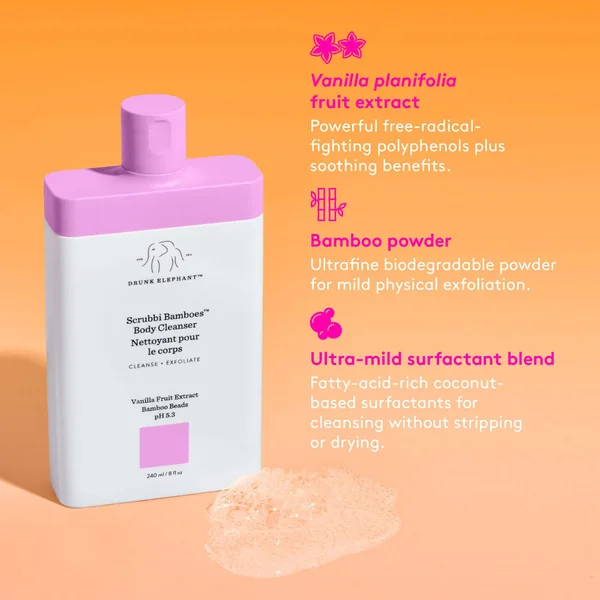 Drunk Elephant Scrubbi Bamboes™ Exfoliating Body Cleanser 240ml