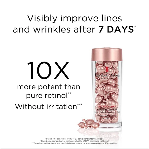 Elizabeth Arden Retinol + HPR Ceramide Capsules Rapid Skin Renewing Serum 90 Capsules