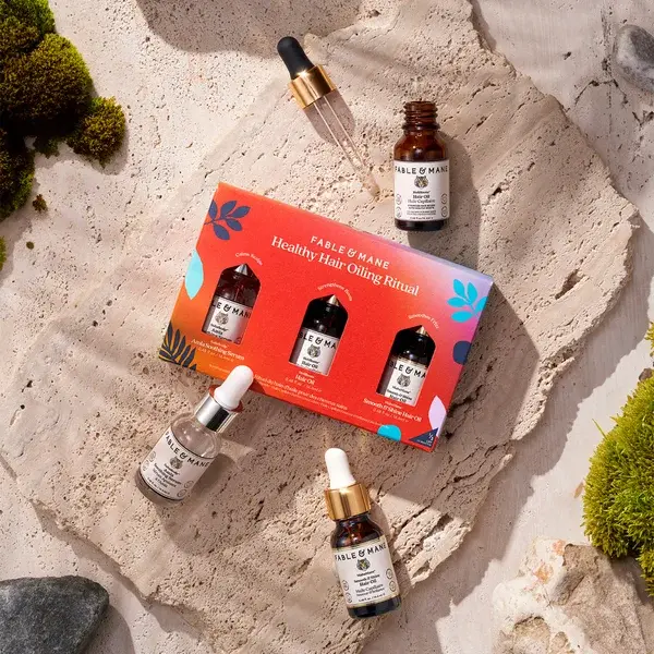 Fable & Mane Mini Healthy Hair Oiling Ritual Set