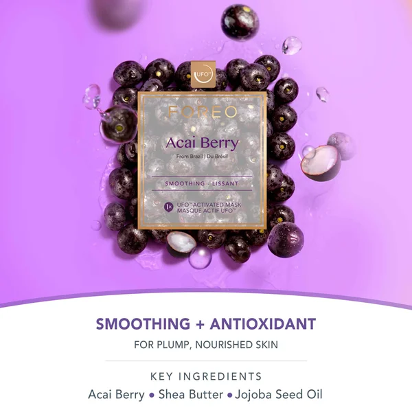 FOREO Acai Berry UFO/UFO Mini Firming Face Mask For Ageing Skin (6 Pack)