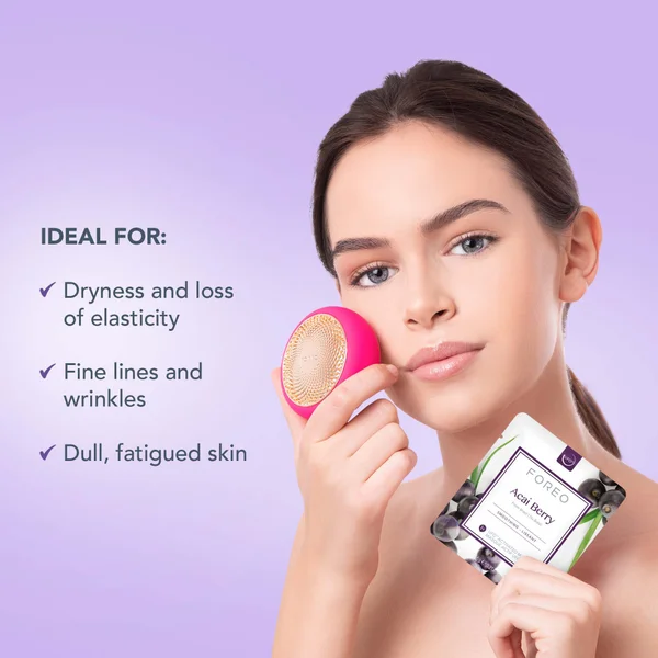 FOREO Acai Berry UFO/UFO Mini Firming Face Mask For Ageing Skin (6 Pack)