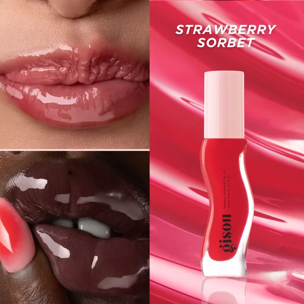 GisouHoney Infused Lip Oil - Strawberry Sorbet 8ml