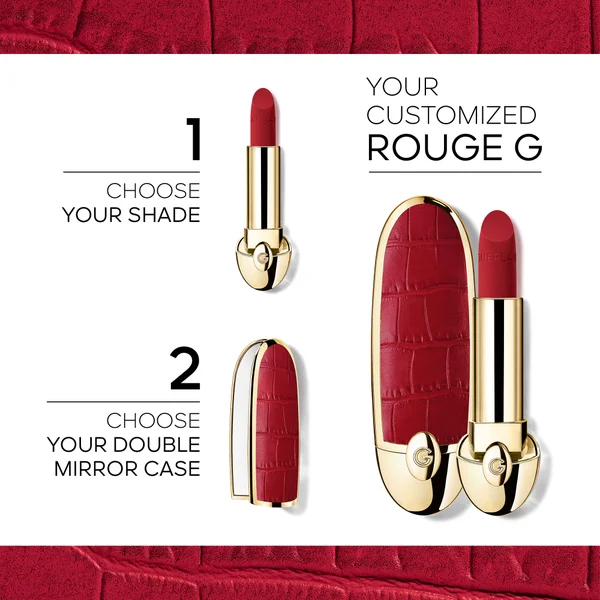 GUERLAIN Rouge G - The Double Mirror Jewel Case- Le Croco