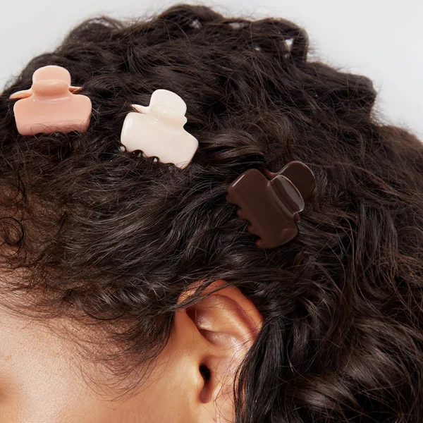 Kitsch Mini Puffy Rosewood Claw Clips 8 Piece Set