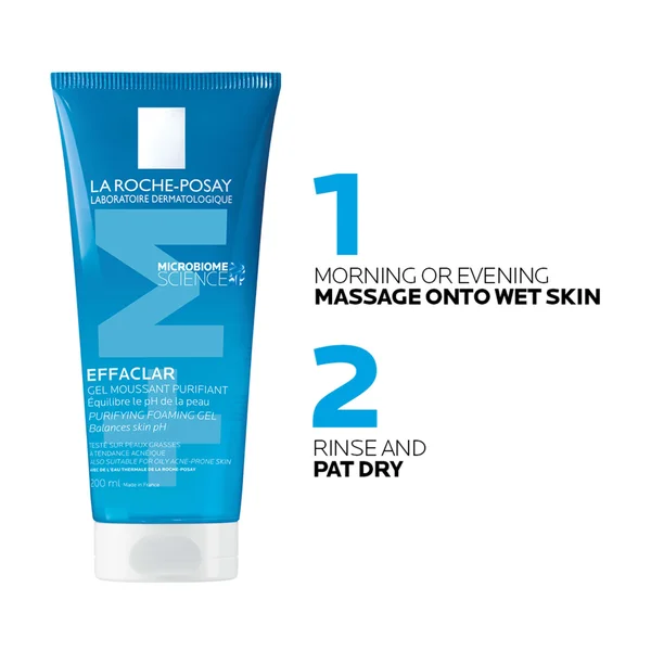 La Roche-Posay Effaclar Purifying Foaming Gel Cleanser For Oily Blemish-Prone Skin 200ml