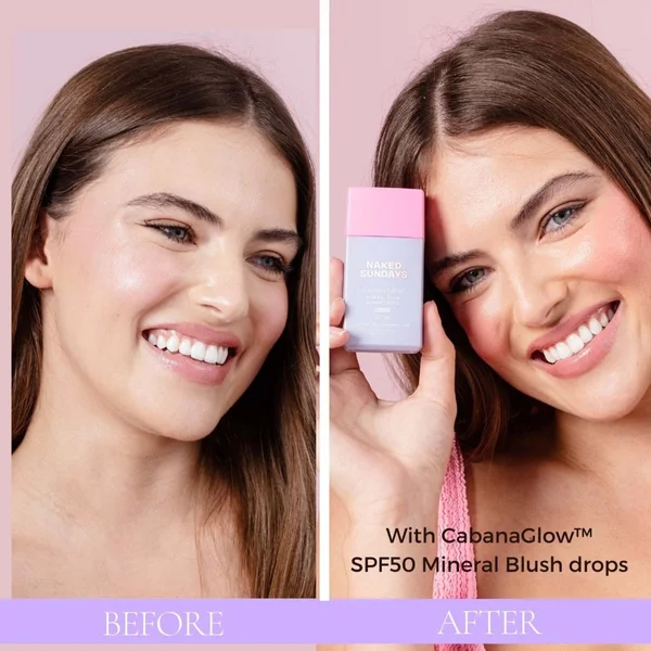 Naked Sundays ‘Cabana Glow’ Mineral Glow Serum SPF50 Blush Drops