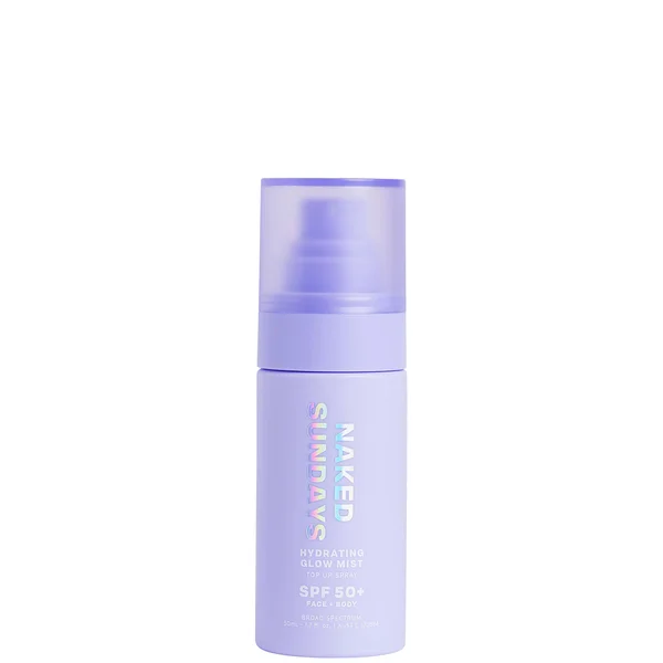 Naked Sundays SPF50+ Hydrating Glow Mist Setting Spray Sunscreen 50ml