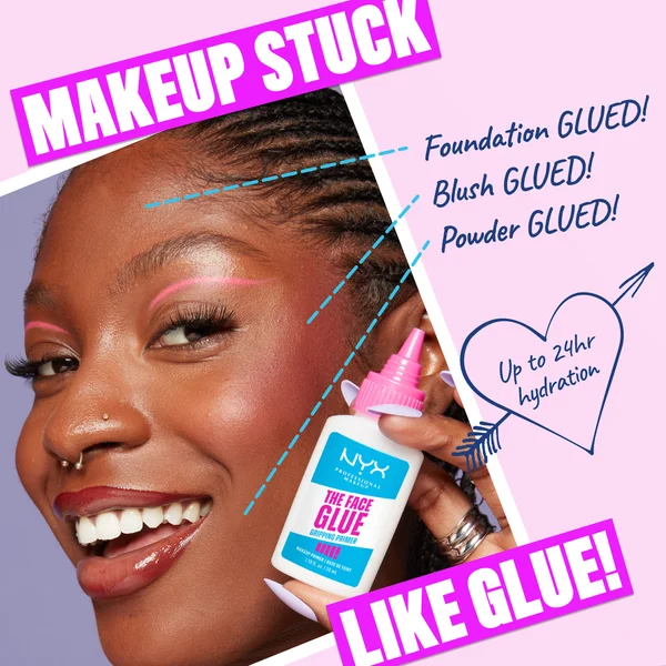 NYX Professional Makeup The Face Glue Gripping Primer Up To 24 Hour Hydration And Makeup Wear 35ml