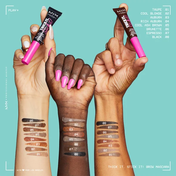 NYX Professional Makeup Thick It. Stick It Brow Mascara (Various Shades)