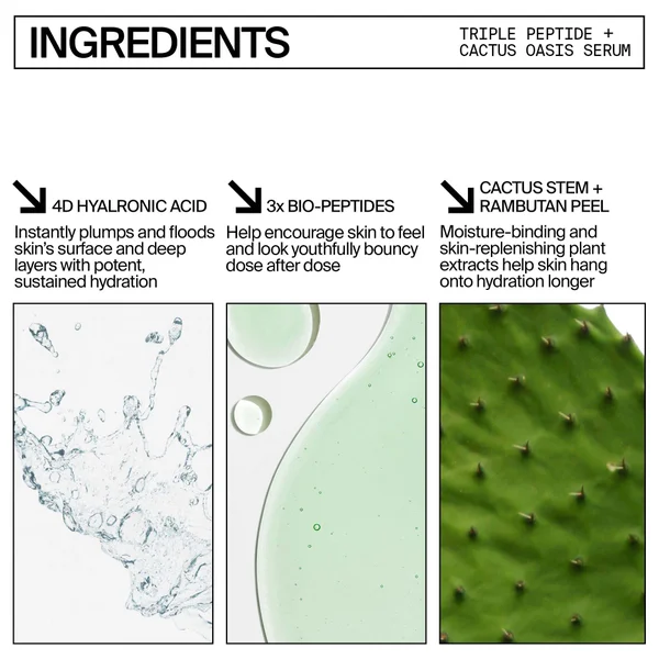Youth To The People Triple Peptide And Cactus Oasis Serum 30ml