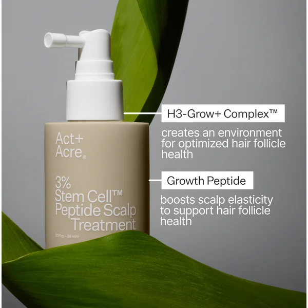 Act+Acre 3% Stem Cell Peptide H3-Grow+ Complex Scalp Treatment For Hair Thinning And Growth 89ml