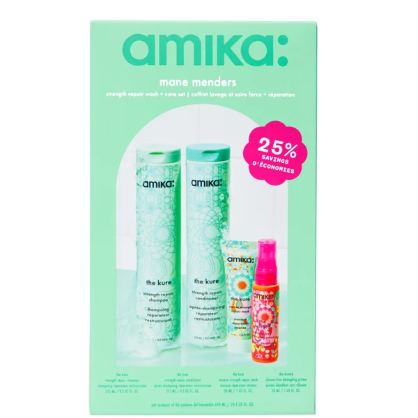 amika Mane Menders Strength Repair Wash + Care Set