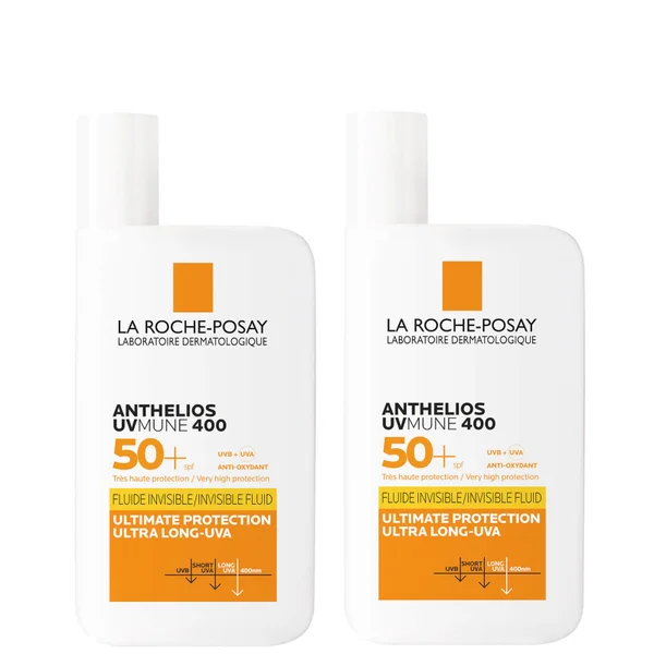 Anthelios UVMune 400 Invisible Fluid Non-Perfumed Suncream SPF50+ Duo