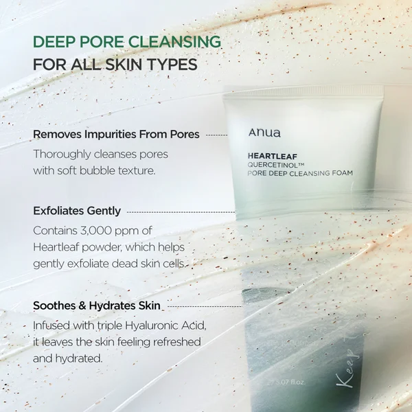 Anua Heartleaf Quercetinol Pore Deep Cleansing Foam 150ml