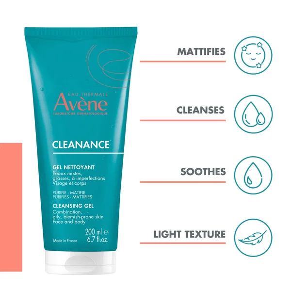 Avène Cleanance Cleansing Gel For Oily Blemish-Prone Skin 200ml