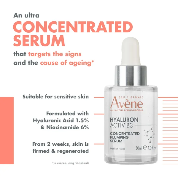 Avène Hyaluron Activ B3 Concentrated Plumping Serum For Ageing Skin 30ml