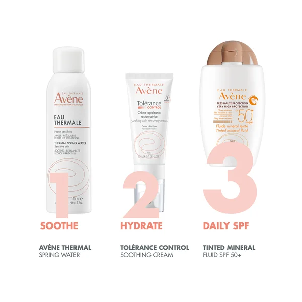 Avène Very High Protection Tinted Mineral Fluid SPF50+ Sun Cream For Intolerant Skin 40ml