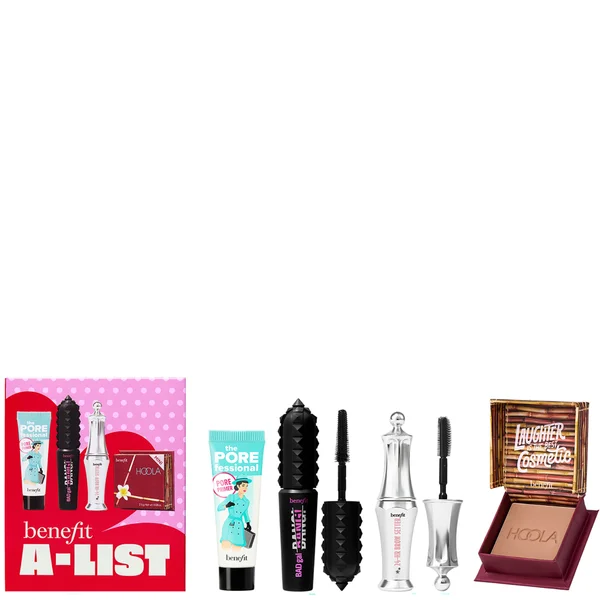 Benefit A-List Full Glam Kit: Badgal Bang Mascara Hoola Bronzer Porefessional Primer And 24hr Brow Setter Gift Set