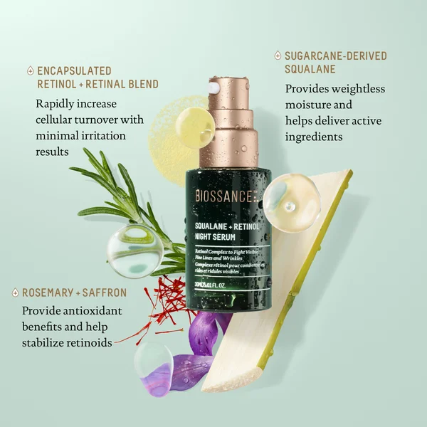 Biossance Squalane And Retinol Night Serum 30ml