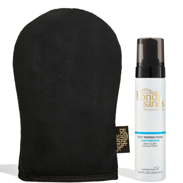 Bondi Sands Self Tanning Foam 200ml - Light/Medium + Mitt