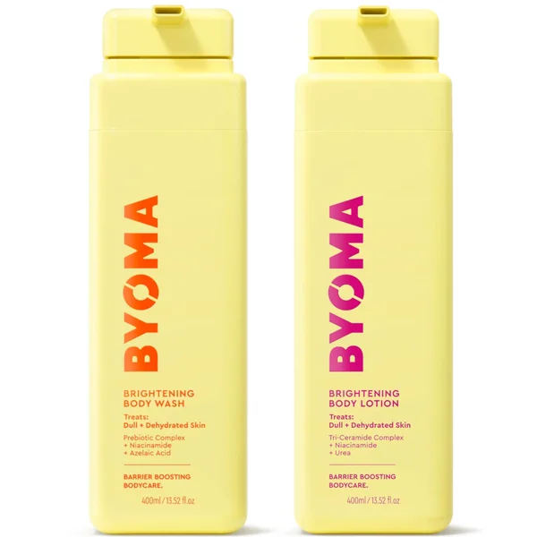 BYOMA Brightening Body Wash 400ml and Brightening Body Lotion 400ml Bundle