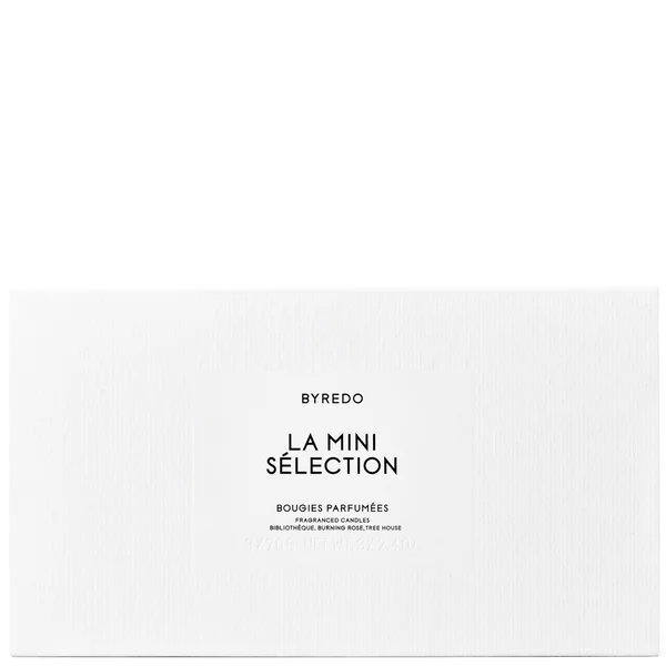BYREDO La Mini Sélection - 70g Fragranced Candles Gift Set Bibliothèque Burning Rose Tree House