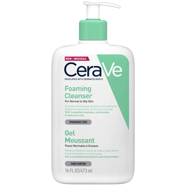 CeraVe Foaming Cleanser with Niacinamide for Normal to Oily Skin 473ml