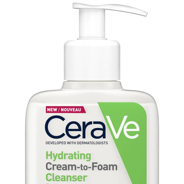 CeraVe Hydrating Cream-to-Foam Cleanser With Amino Acids For Normal To Dry Skin 236ml