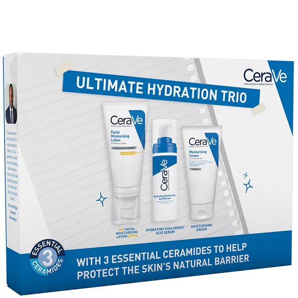 CeraVe Ultimate Hydration Routine: Moisturiser SPF and Hyaluronic Acid Serum Set
