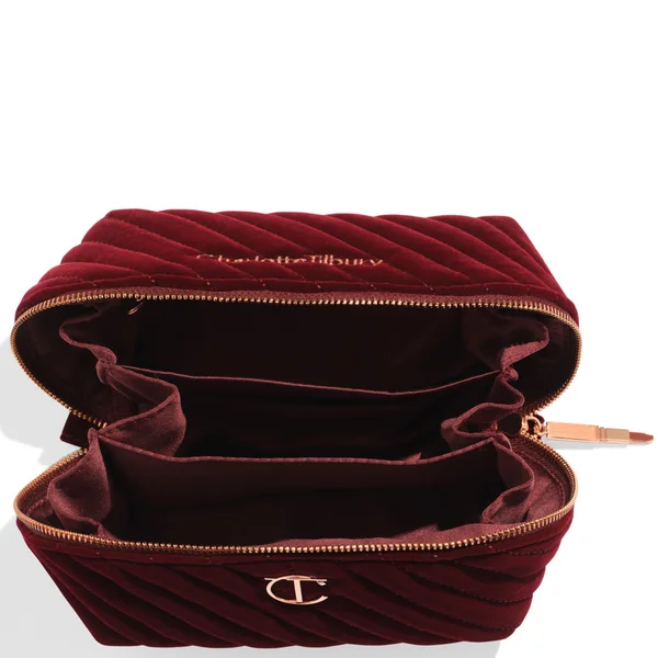 Charlotte Tilbury Organizer Velvet Makeup Bag - Medium