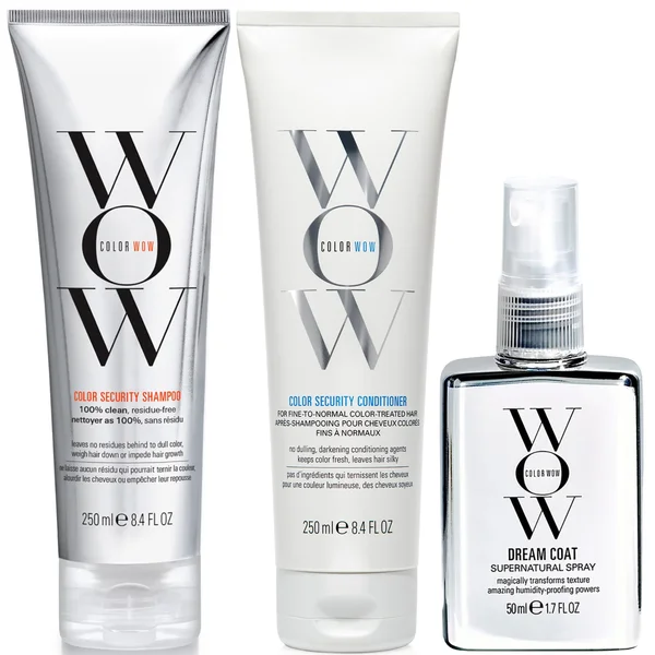 Color Wow Dream Clean Fine to Normal and Travel Dream Coat Supernatural Spray Trio