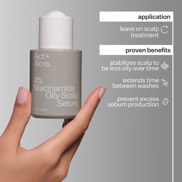 Act+Acre 4% Niacinamide Oily Scalp Serum 65ml