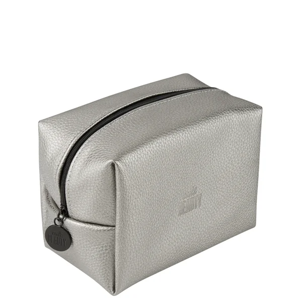 Cult Beauty Silver Metallic Make Up Bag