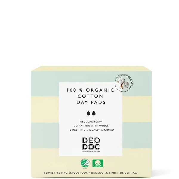DeoDoc Organic Cotton Day Pads 12 pcs