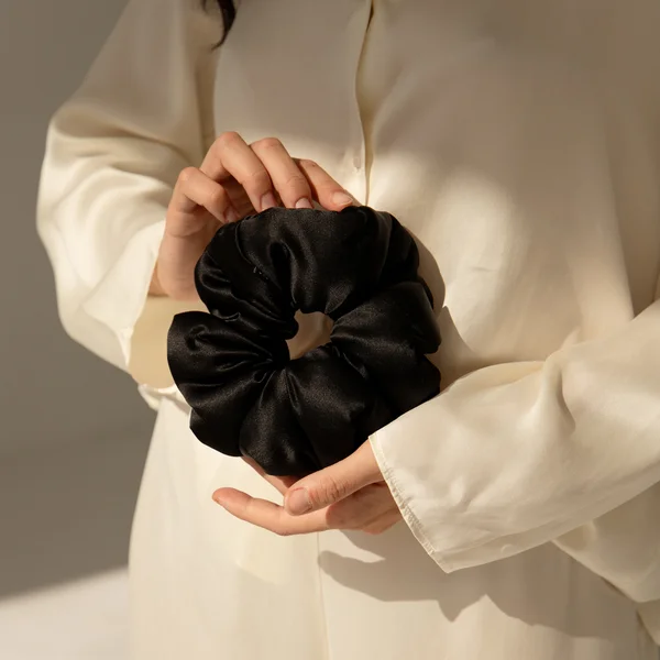 Drowsy Black Jade Pillow Scrunchie