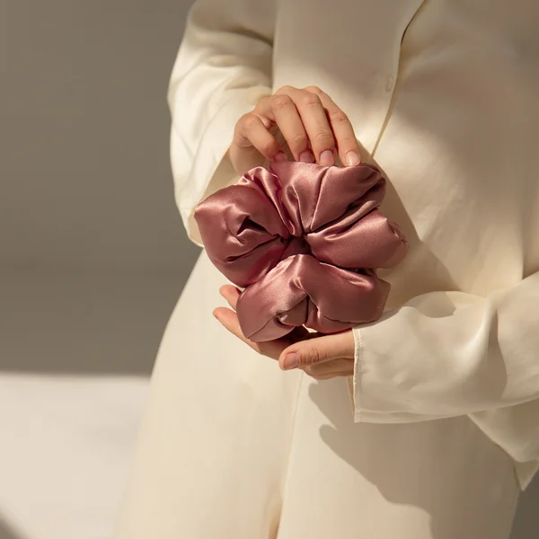 Drowsy Damask Rose Pillow Scrunchie