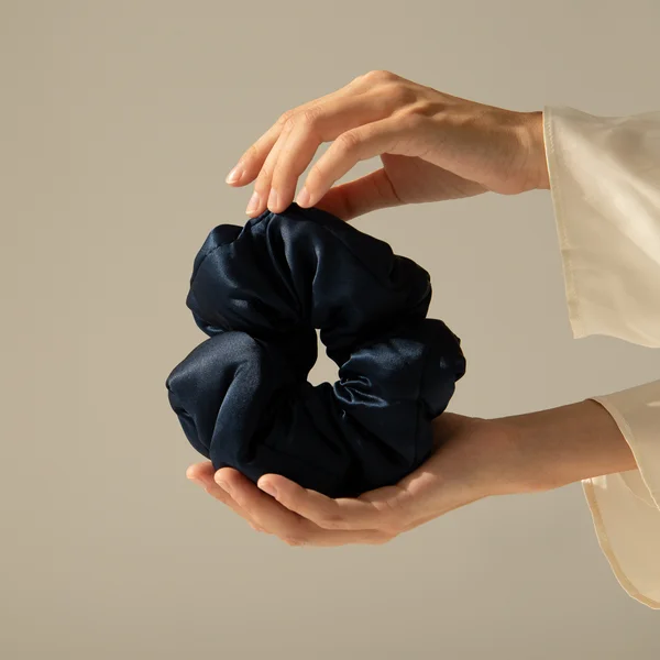 Drowsy Midnight Blue Pillow Scrunchie