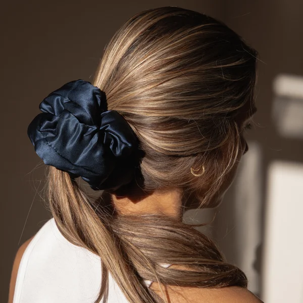 Drowsy Midnight Blue Pillow Scrunchie