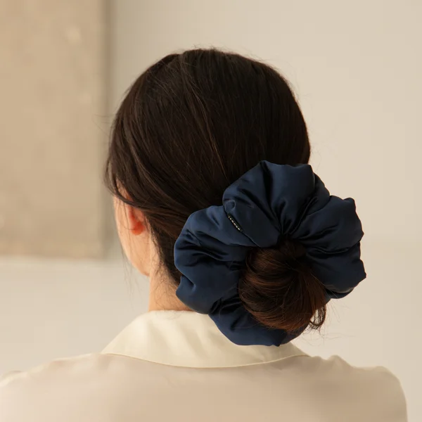 Drowsy Midnight Blue Pillow Scrunchie