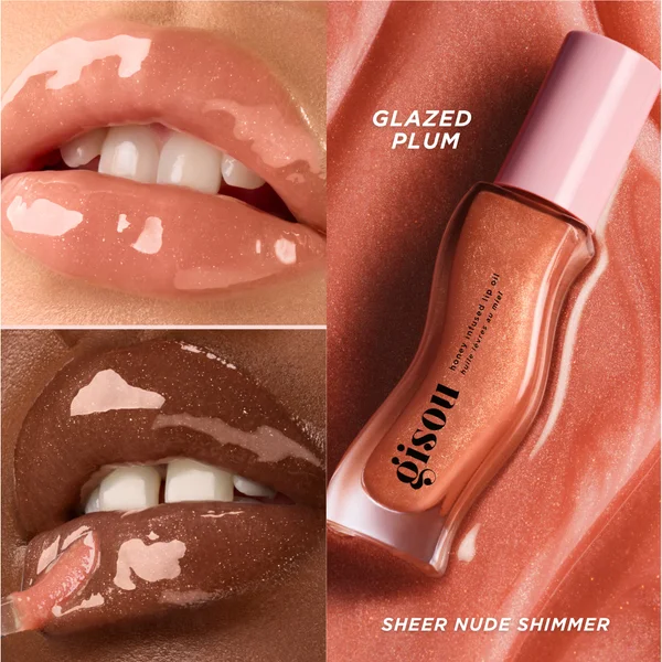 Gisou Honey Infused Lip Oil 8ml - Glazed Plum