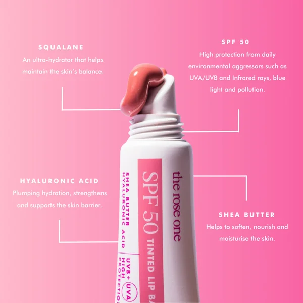 Hello Sunday Tinted Lip Balm SPF50 15ml - Rose