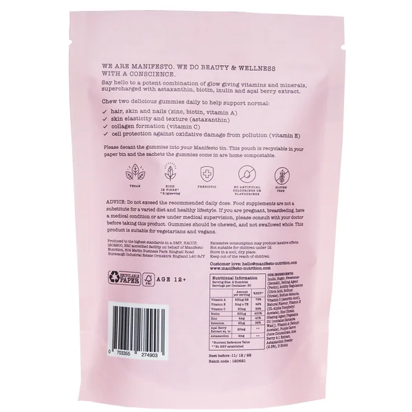 Manifesto Beauty Gummies - 60 Gummies Refill